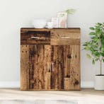 vidaXL Dressoir met lade Oudhout 78 x 38 x 80 cm Bewerkt, Huis en Inrichting, Kasten | Dressoirs, Verzenden, Nieuw