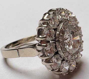 Bague de fiançailles - 18 carats Or blanc - 2.85ct. tw., Bijoux, Sacs & Beauté