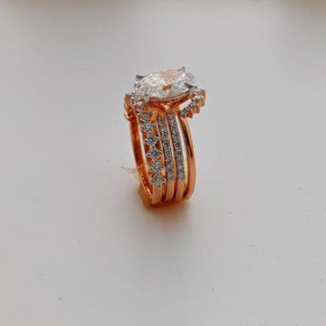 Ring - 14 karaat Roségoud - 3.29ct. tw. Diamant (Lab-grown), Nieuw