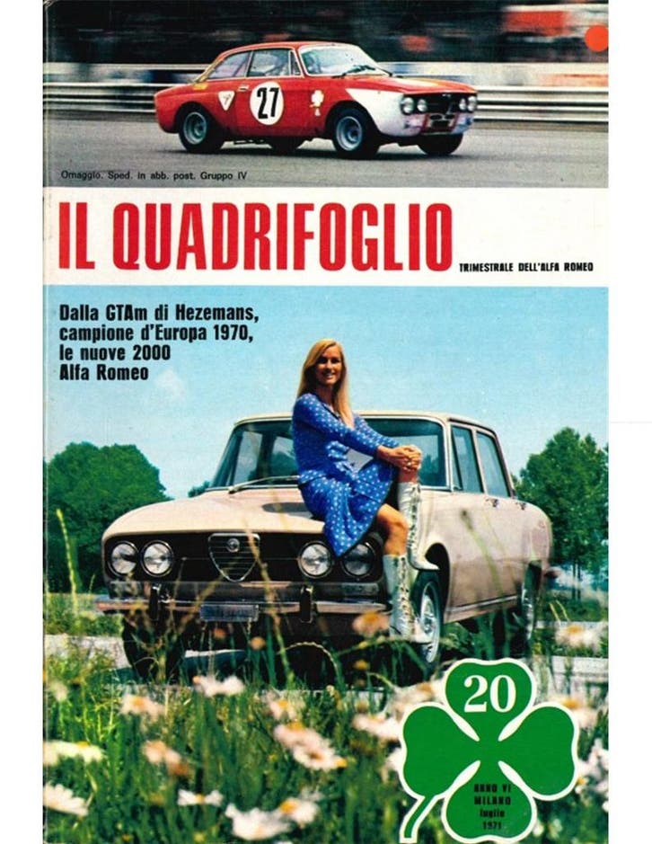 1971 ALFA ROMEO IL QUADRIFOGLIO MAGAZINE 20 ITALIAANS, Boeken, Auto's | Folders en Tijdschriften