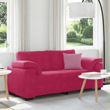 vidaXL Loveseat Sofa Wijnrood 180x77x82 cm Fluweel, Verzenden