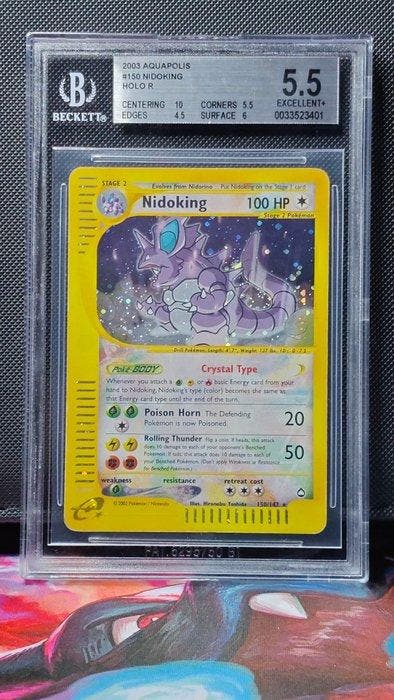 Pokémon - 1 Graded card - Nidoking 150 Secret rare - Beckett, Hobby & Loisirs créatifs, Jeux de cartes à collectionner | Pokémon