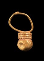 West-Aziatisch Goud Oorbellen met granulaire decoratie