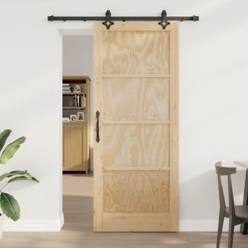 vidaXL Schuifdeur ORKDAL 86 x 211 cm Massief grenenhout, Doe-het-zelf en Bouw, Deuren en Vliegenramen, Verzenden, Nieuw