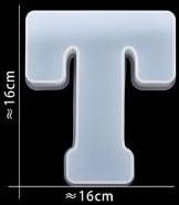 Siliconenmal letter t voor epoxy resin, zeep en kaarsen 16