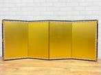 Kamerscherm - Hout, Zijde, Textiel - Japan - gouden