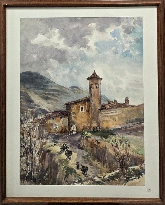 Beryl Victoria Teresa Davies (1916-1997) - La torre del, Antiek en Kunst, Kunst | Schilderijen | Modern