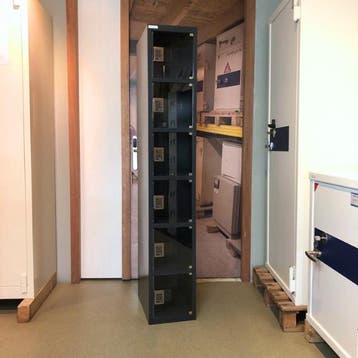 Lockerkast Palermo met 6 vakken transparant, Verzenden