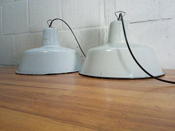 Plafondlamp (2) - Ob2 - Emaille, Staal - Industriële emaille