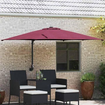 vidaXL Tuinparasol Bordeaux Rood 248,5 x 247,5 x 160 cm, Verzenden, Nieuw
