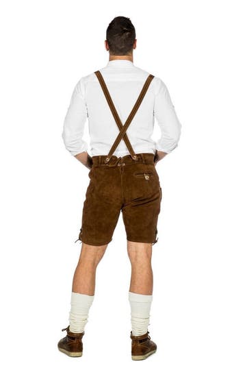 Bruine Lederhose Heren Kort, Verzenden, Nieuw