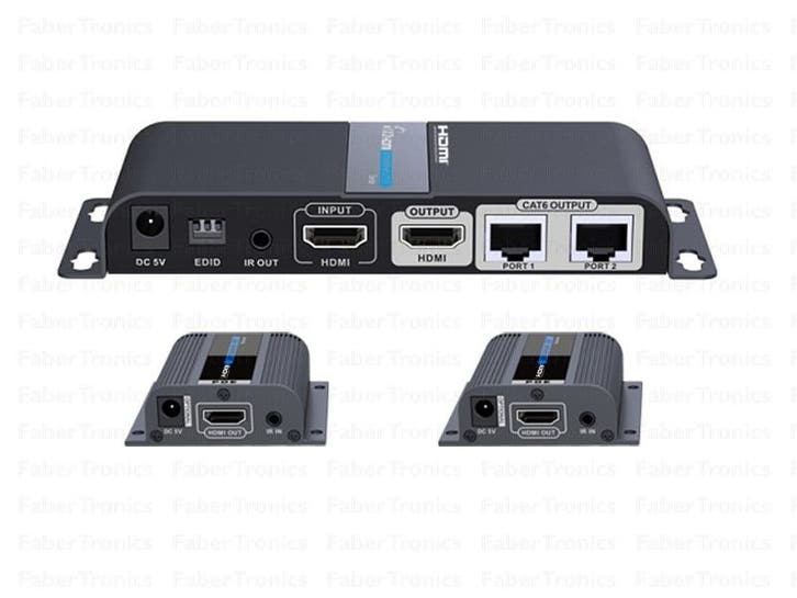 HDMI 2 poort extender + splitter over UTP - Huismerk, Bricolage & Construction, Électricité & Câbles, Enlèvement ou Envoi