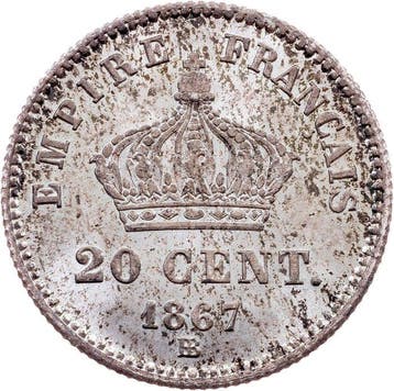 France. Napoléon III. 20 Centimes 1867 (Sans prix de