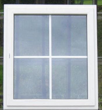 pvc raam , chassis , venster 115 x 130 wit / zwart 9005, Doe-het-zelf en Bouw, Raamkozijnen en Schuifdeuren, Inclusief glas, Nieuw
