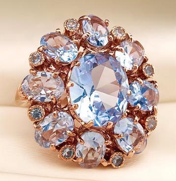 Sans prix de réserve - Bague - 9 carats Or rose, Argent, Handtassen en Accessoires, Ringen, Nieuw