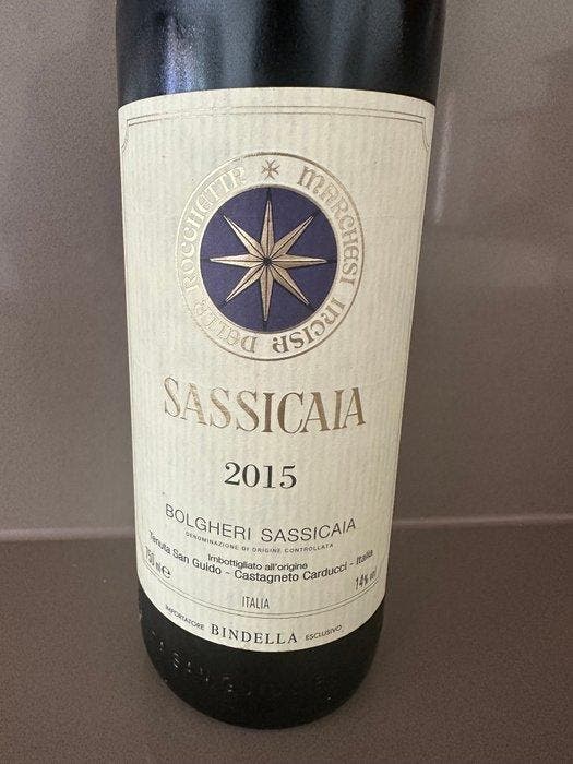 2015 Tenuta San Guido, Sassicaia - Super Tuscans - 1 Fles, Collections, Vins