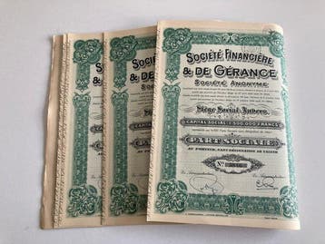 Themacollectie - Lot aandelen  Société Financière & De