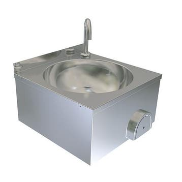 Handwasbak | Wandmontage | Kniebediening | Ø340mm | RVS |, Verzenden, Nieuw in verpakking