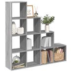 vidaXL Kamerscherm / boekenkast 131,5x29x131,5 cm hout grijs, Verzenden, Nieuw