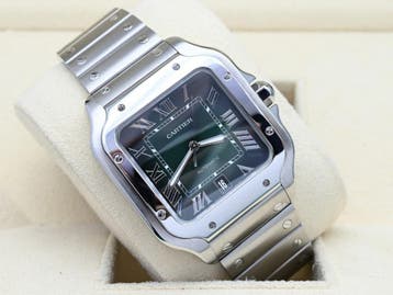 Cartier Santos Ref. WSSA0062 Year 2024 (Box & Papers), Overige merken, Staal, Staal, Polshorloge