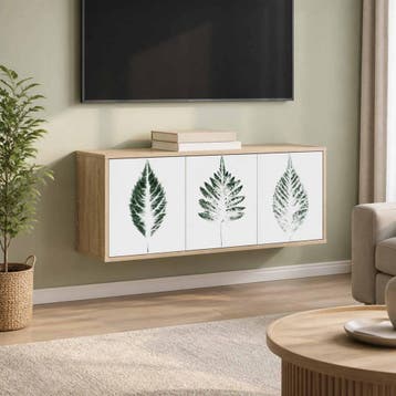 vidaXL Wand gemonteerd TV Kast HANAU 102 x 33 x 40 cm Sonoma, Verzenden