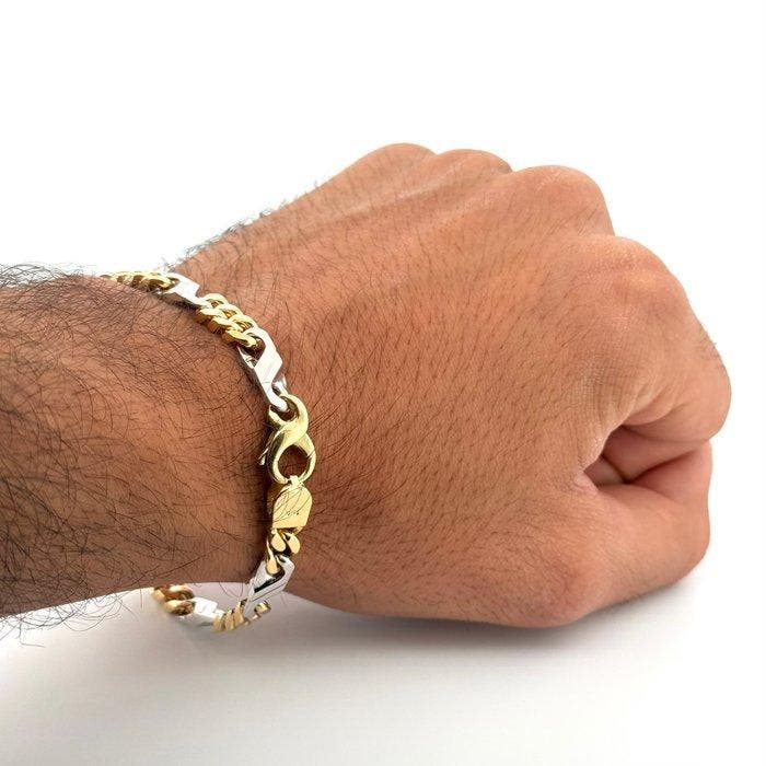 Vieri - Armband - 18 karaat Geel goud, Witgoud, Handtassen en Accessoires, Armbanden