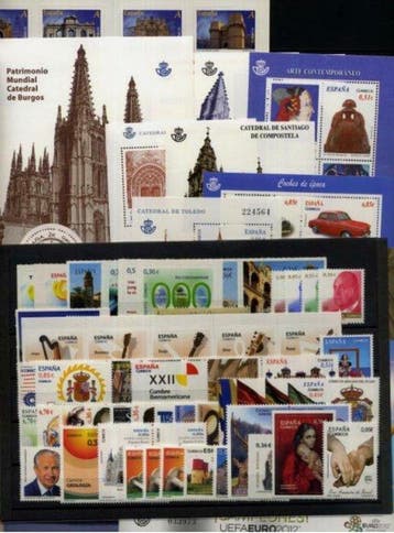 Espagne 2012/2012 - Espagne . Année complète 2012, Timbres & Monnaies