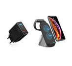 DrPhone QW2 – 3 in 1 Draadloze lader – Dock - Geschikt voor, Verzenden