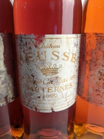 1990 Château Rieussec - Sauternes - 3 Flessen (0.75 liter), Verzamelen, Nieuw
