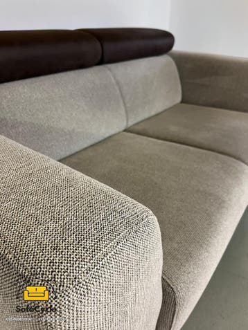 Montèl 2-zit grijs in stof showroommodel – tweedehands, Verzenden, Nieuw