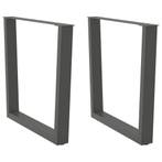 vidaXL Eettafelpoten 2 st V-vormig 90x(72-73,3) cm staal, Verzenden