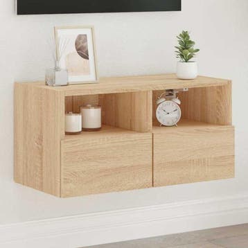 vidaXL Tv-wandmeubel 60x30x30 cm bewerkt hout sonoma, Verzenden, Nieuw