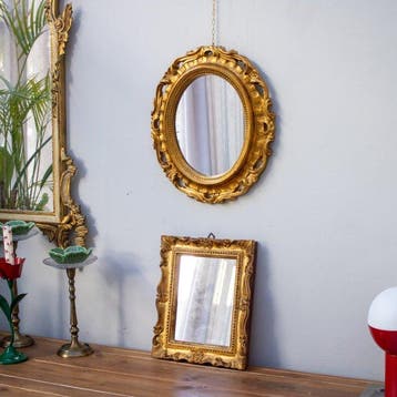Miroir (2) - Composite, Bois - couple décoré