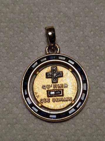 A. Augis - Pendentif - Médaille dAmour - 18 carats Or jaune