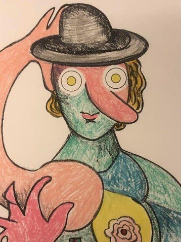 Enrico Baj (1924-2003) - Clown à médaille