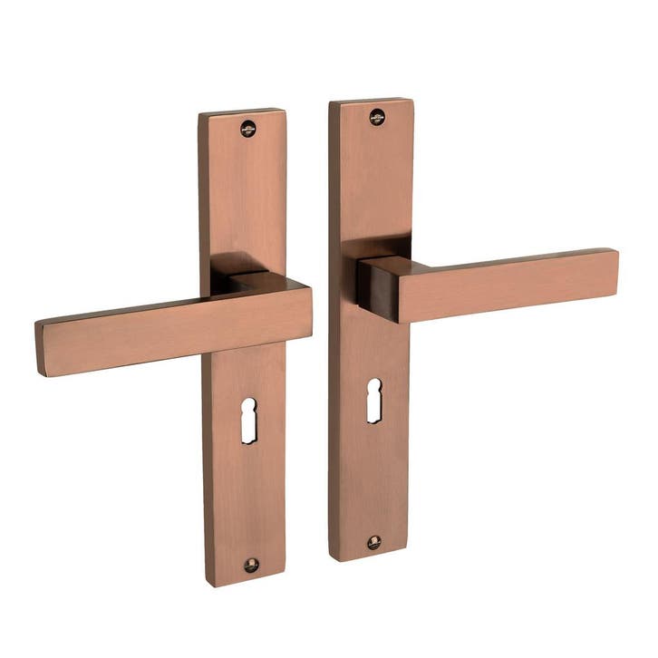 Lusso geveerd op schild sleutelgat 55mm mat brons - deurb..., Bricolage & Construction, Serrurerie de bâtiment & Dispositif de fermeture