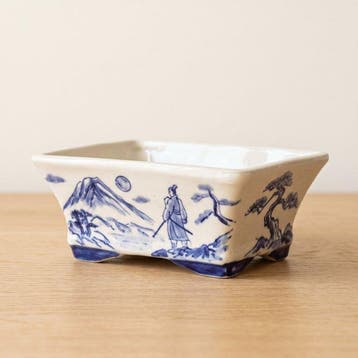 Pot de bonsaï dessiné à la main — Voyageur solitaire — Pièce