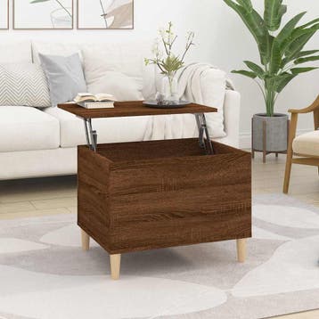 vidaXL Salontafel 60x44,5x45 cm bewerkt hout bruin, Verzenden, Nieuw