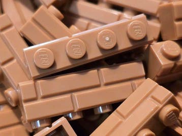 Lego Onderdelen - New Brick Modified 1 x 4 with Masonry, Nieuw