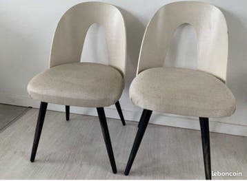 Stoel - Hout - Een paar vintage stoelen, Antiek en Kunst