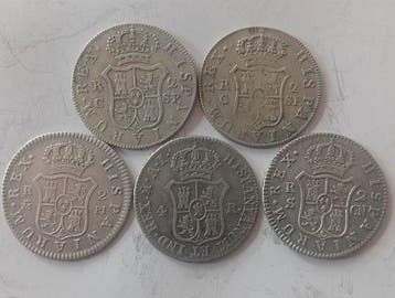 Spanje. Carlos IV-Jose Bonaparte. 2-4 Reales 1777-1812 (Lote