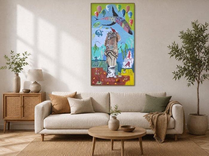 Vit Navratil - Flight Over the Cuckoo’s Nest (XXL)-, Antiquités & Art, Art | Peinture | Moderne