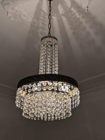 Lampe à suspendre - Cristal, Antiquités & Art