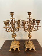 Kandelaar (2) - Brons - decoratieve kandelaars
