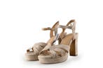 Manfield Sandalen in maat 36 Beige, Verzenden, Beige, Sandalen of Muiltjes, Zo goed als nieuw