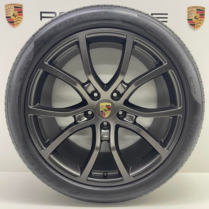 Porsche Cayenne (E3/E3 II) 21 Exclusive Design Titanium set, Autos : Pièces & Accessoires, Pneus & Jantes, Enlèvement