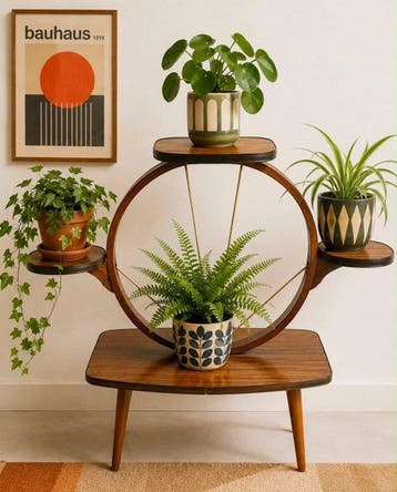 Table à plantes - Bois - Vintage table à plantes