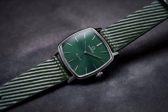 Omega - Vintage De Ville - Emerald Green Dial - TV Case - ST, Bijoux, Sacs & Beauté, Montres | Hommes