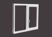 PVC raam draaikiep-vast b150xh110 cm Wit, Ophalen of Verzenden, Gevelraam of Ruit