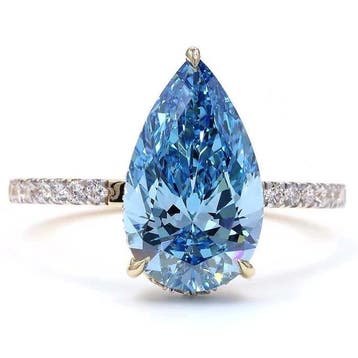 Zonder minimumprijs - Ring - 14 karaat Geel goud - 3.35ct., Nieuw